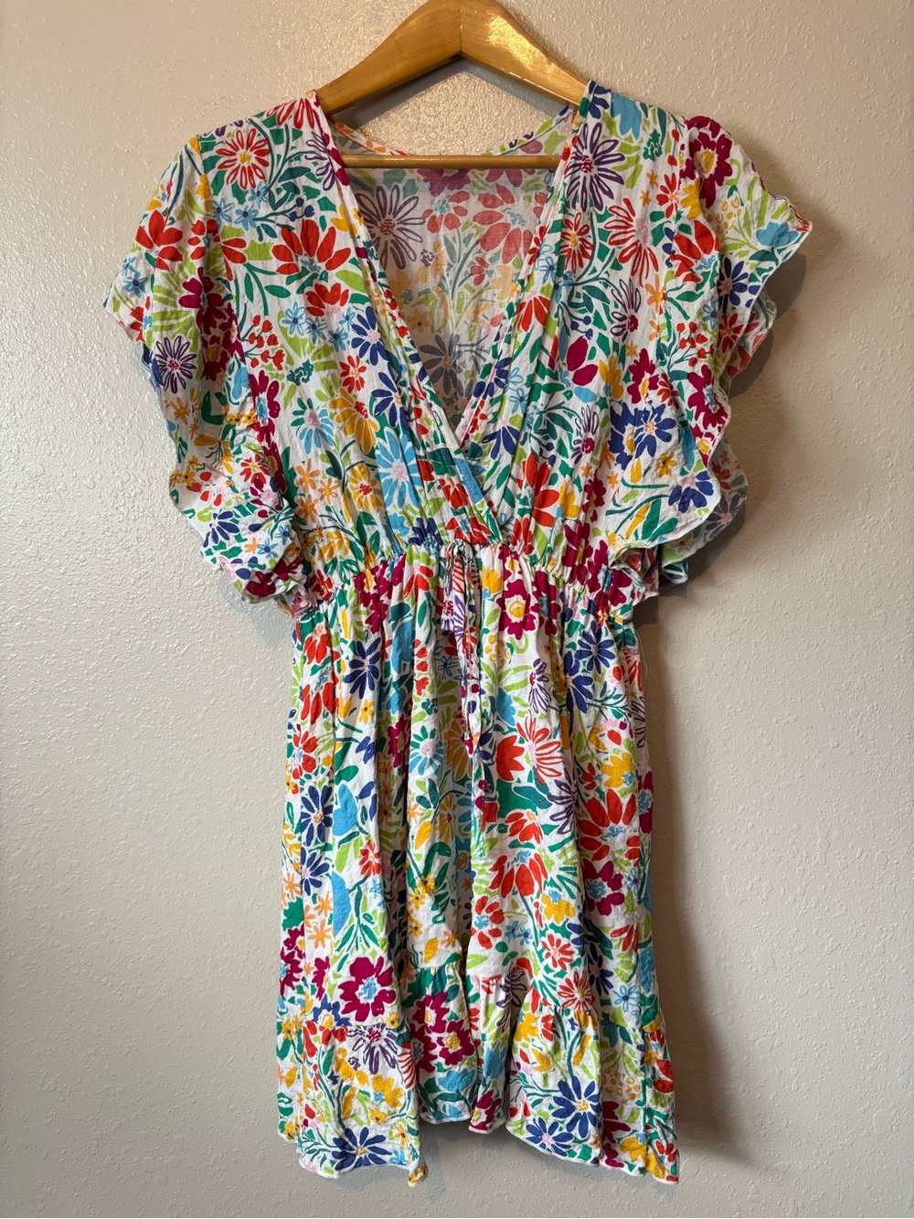 Bright floral mini dress